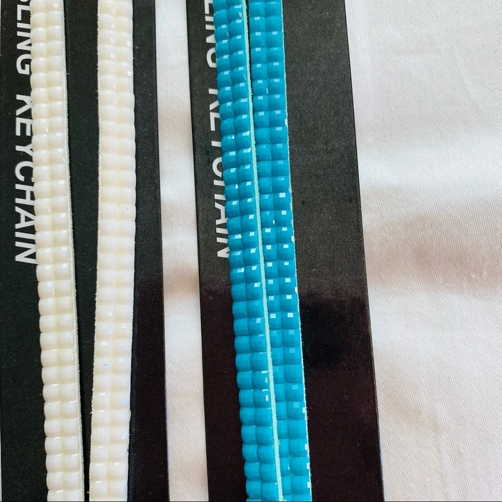 Lanyards Turquoise and White. Set of 2!
